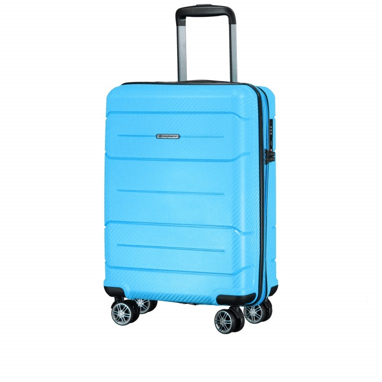 Koffer PP19 55 cm Sky Blue, Farbe: blau/petrol, Marke: Franky, EAN: 4251672746369, Abmessungen in cm: 37x55x20, Bild 2 von 9