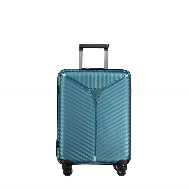 Koffer PP13 55 cm Green Metallic, Farbe: blau/petrol, Marke: Franky, EAN: 4251672746147, Abmessungen in cm: 39x55x21, Bild 1 von 10