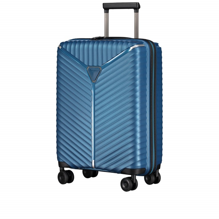 Koffer PP13 55 cm Blue Metallic, Farbe: blau/petrol, Marke: Franky, EAN: 4251672746178, Abmessungen in cm: 39x55x21, Bild 2 von 10
