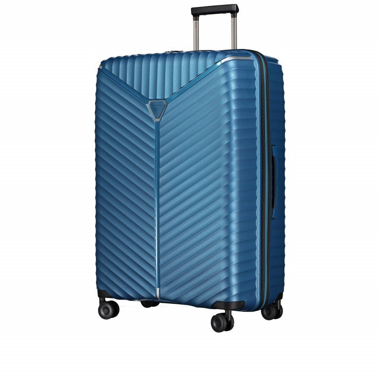 Koffer PP13 76 cm Blue Metallic, Farbe: blau/petrol, Marke: Franky, EAN: 4251672746192, Abmessungen in cm: 51x76x31, Bild 2 von 9