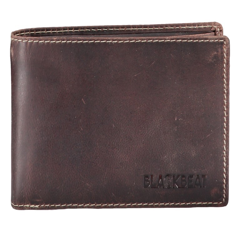 Geldbörse Wesley Vintage Style Braun, Farbe: braun, Marke: Blackbeat, EAN: 4035486095383, Abmessungen in cm: 12x10x2, Bild 1 von 4