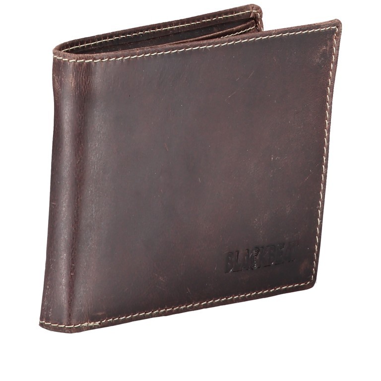 Geldbörse Wesley Vintage Style Braun, Farbe: braun, Marke: Blackbeat, EAN: 4035486095383, Abmessungen in cm: 12x10x2, Bild 2 von 4