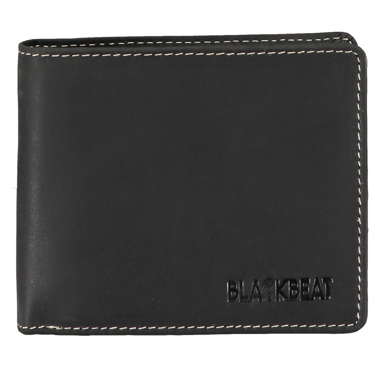 Geldbörse Wesley RFID-Schutz Schwarz, Farbe: schwarz, Marke: Blackbeat, EAN: 4035486095413, Abmessungen in cm: 11.5x10x2, Bild 1 von 5