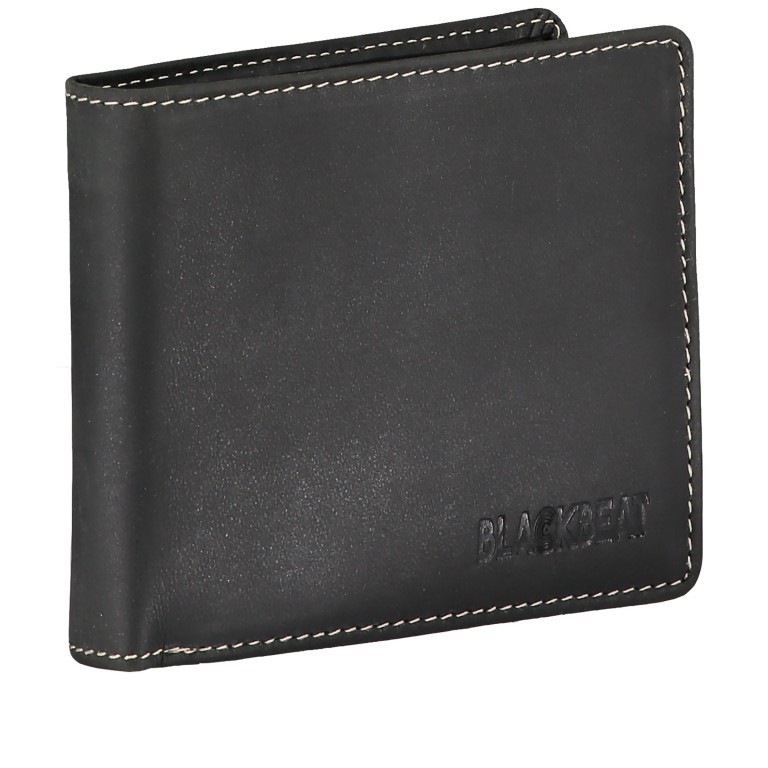 Geldbörse Wesley RFID-Schutz Schwarz, Farbe: schwarz, Marke: Blackbeat, EAN: 4035486095413, Abmessungen in cm: 11.5x10x2, Bild 2 von 5