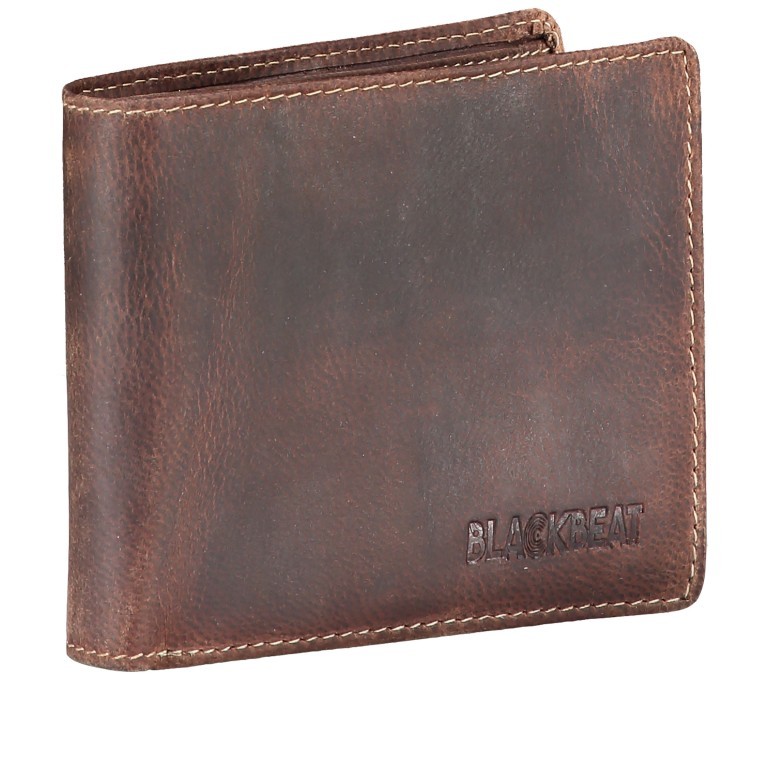 Geldbörse Wesley RFID-Schutz Braun, Farbe: braun, Marke: Blackbeat, EAN: 4035486095420, Abmessungen in cm: 11.5x10x2, Bild 2 von 5