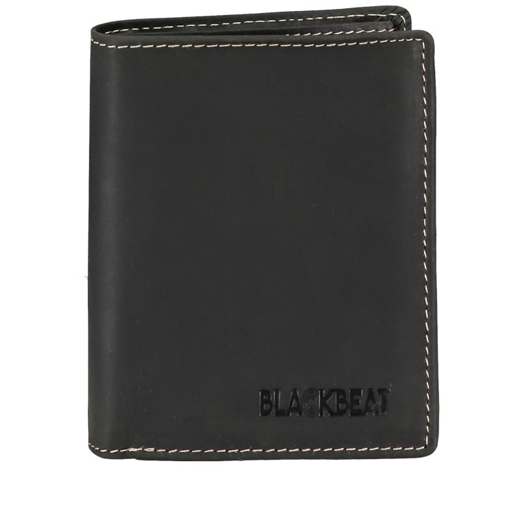 Geldbörse Wesley RFID-Schutz Schwarz, Farbe: schwarz, Marke: Blackbeat, EAN: 4035486095505, Abmessungen in cm: 9.5x12.5x2, Bild 1 von 3
