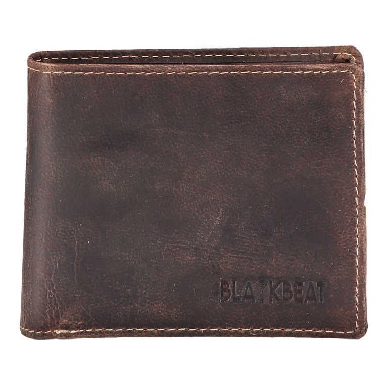 Geldbörse Wesley Vintage Style Braun, Farbe: braun, Marke: Blackbeat, EAN: 4035486095550, Abmessungen in cm: 11.5x9.5x2, Bild 1 von 3