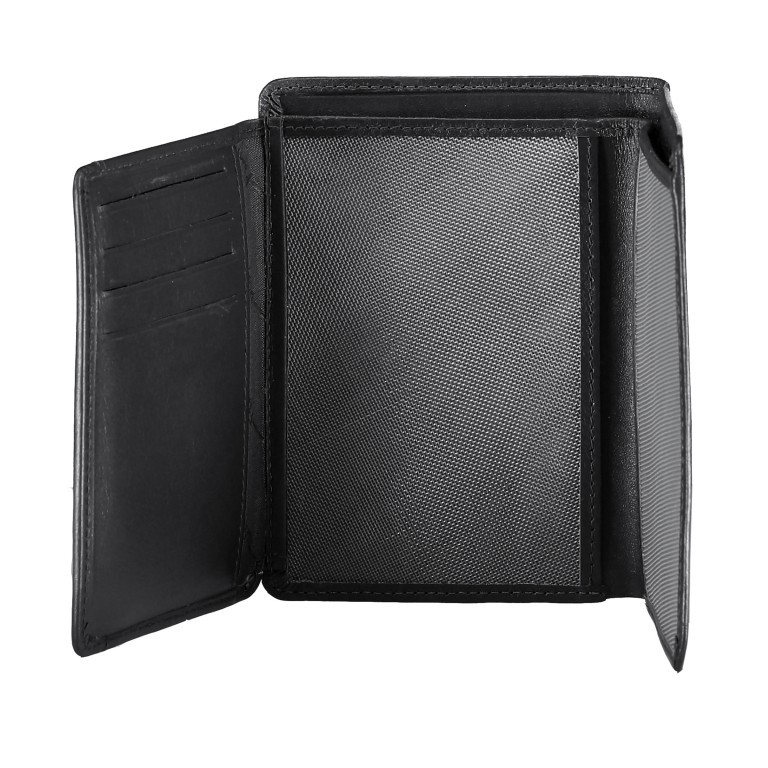 Brieftasche Alba 007 Schwarz, Farbe: schwarz, Marke: Flanigan, EAN: 4035486094065, Abmessungen in cm: 9x12x1, Bild 3 von 4