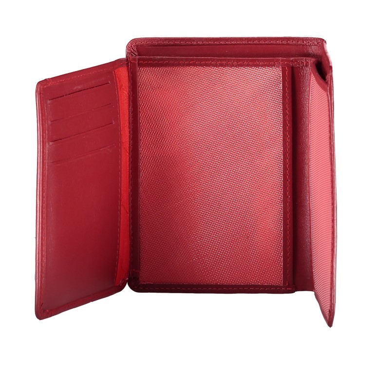 Brieftasche Alba 007 Rot, Farbe: rot/weinrot, Marke: Flanigan, EAN: 4035486094072, Abmessungen in cm: 9x12x1, Bild 3 von 4