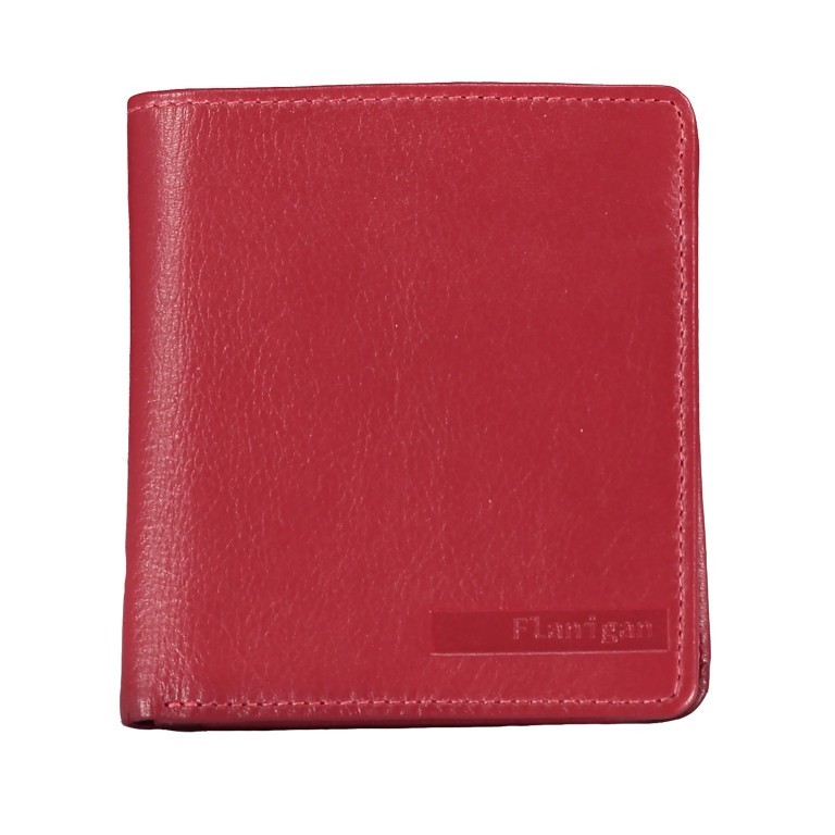 Geldbörse Alba FL-008-ALBA Rot, Farbe: rot/weinrot, Marke: Flanigan, EAN: 4035486094096, Abmessungen in cm: 9x10.5x2, Bild 1 von 4