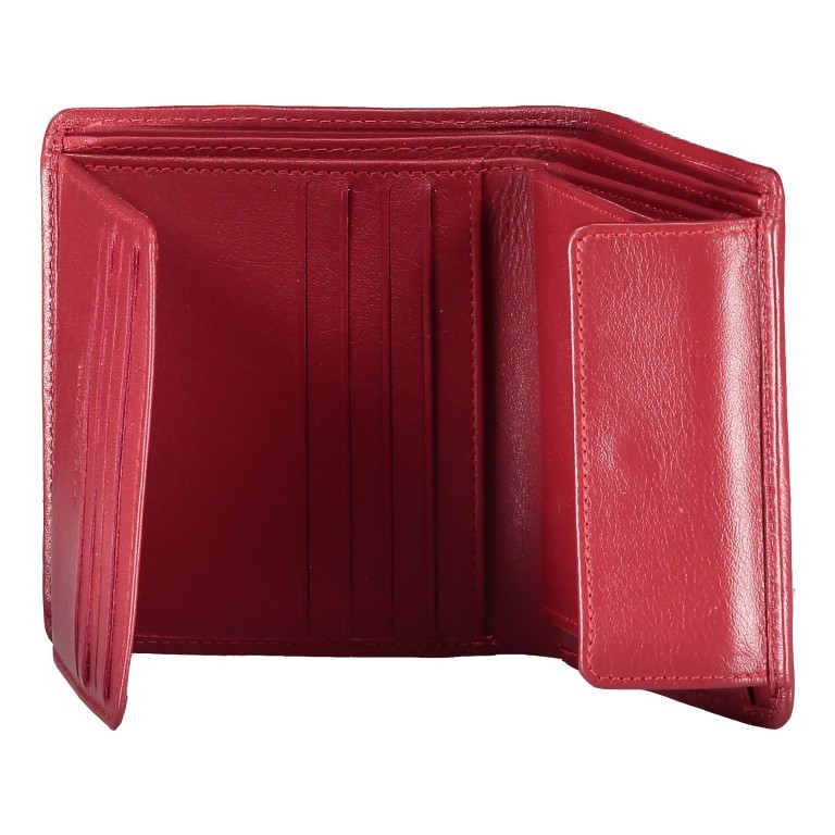 Geldbörse Alba FL-008-ALBA Rot, Farbe: rot/weinrot, Marke: Flanigan, EAN: 4035486094096, Abmessungen in cm: 9x10.5x2, Bild 3 von 4