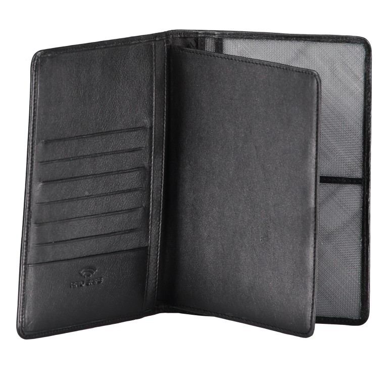 Brieftasche Alba 009 Schwarz, Farbe: schwarz, Marke: Flanigan, EAN: 4035486094102, Abmessungen in cm: 12x17x1, Bild 4 von 5