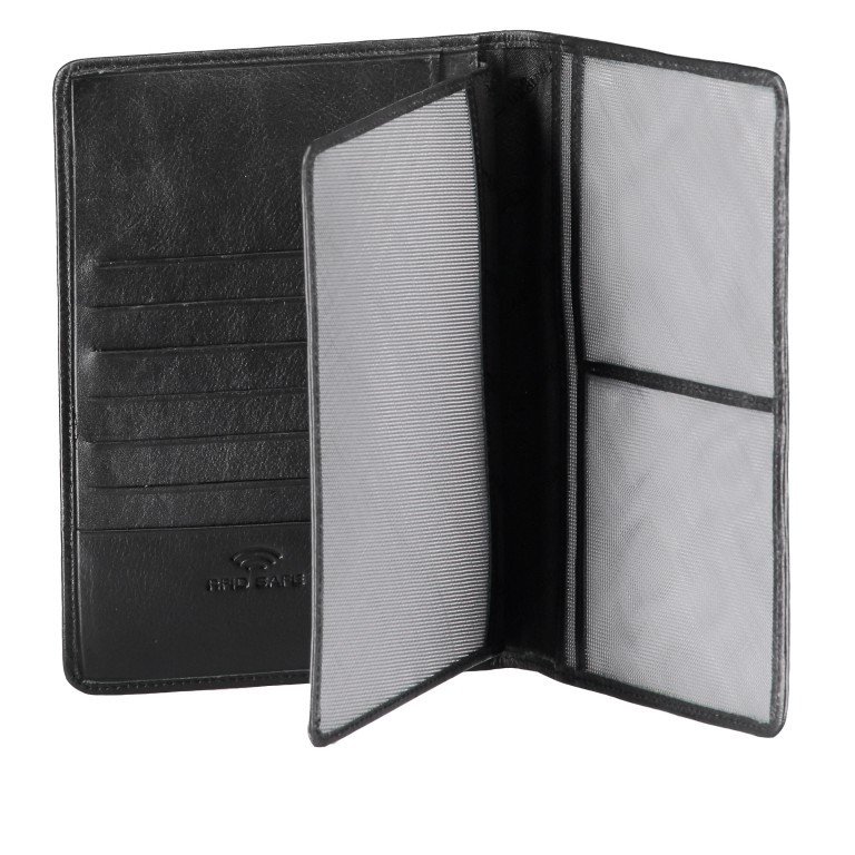 Brieftasche Alba 009 Schwarz, Farbe: schwarz, Marke: Flanigan, EAN: 4035486094102, Abmessungen in cm: 12x17x1, Bild 5 von 5