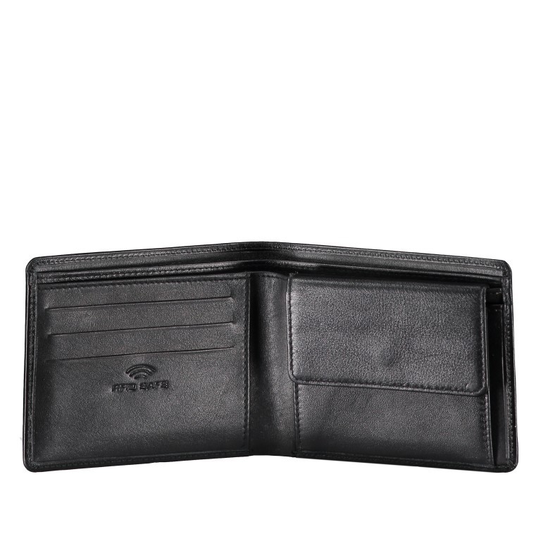 Geldbörse Alba 012 Schwarz, Farbe: schwarz, Marke: Flanigan, EAN: 4035486094164, Abmessungen in cm: 11.5x9.5x2, Bild 4 von 4