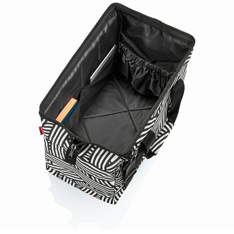Reisetasche Allrounder L Zebra, Farbe: schwarz, Marke: Reisenthel, EAN: 4012013718847, Abmessungen in cm: 48x39.5x29, Bild 2 von 2