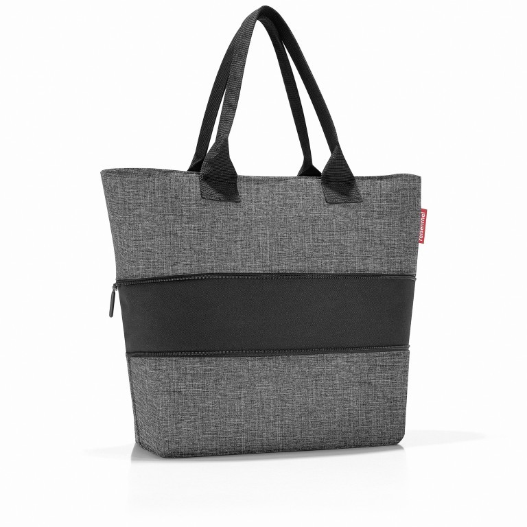 Shopper E1 erweiterbar Twist Silver, Farbe: anthrazit, Marke: Reisenthel, EAN: 4012013719240, Abmessungen in cm: 50x26.5x15.5, Bild 2 von 3