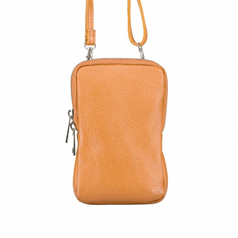 Handytasche Dollaro mit Schulterriemen Cognac, Farbe: cognac, Marke: Hausfelder Manufaktur, EAN: 4065646002395, Abmessungen in cm: 11x17.5x2, Bild 1 von 6