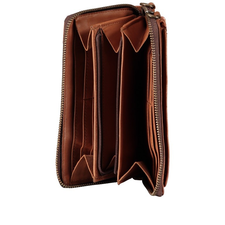 Geldbörse / Handytasche Anchor-Love Lina B3.2262 mit Schulterriemen Charming Cognac, Farbe: cognac, Marke: Harbour 2nd, EAN: 4046478046733, Abmessungen in cm: 11x19.5x2.5, Bild 6 von 8