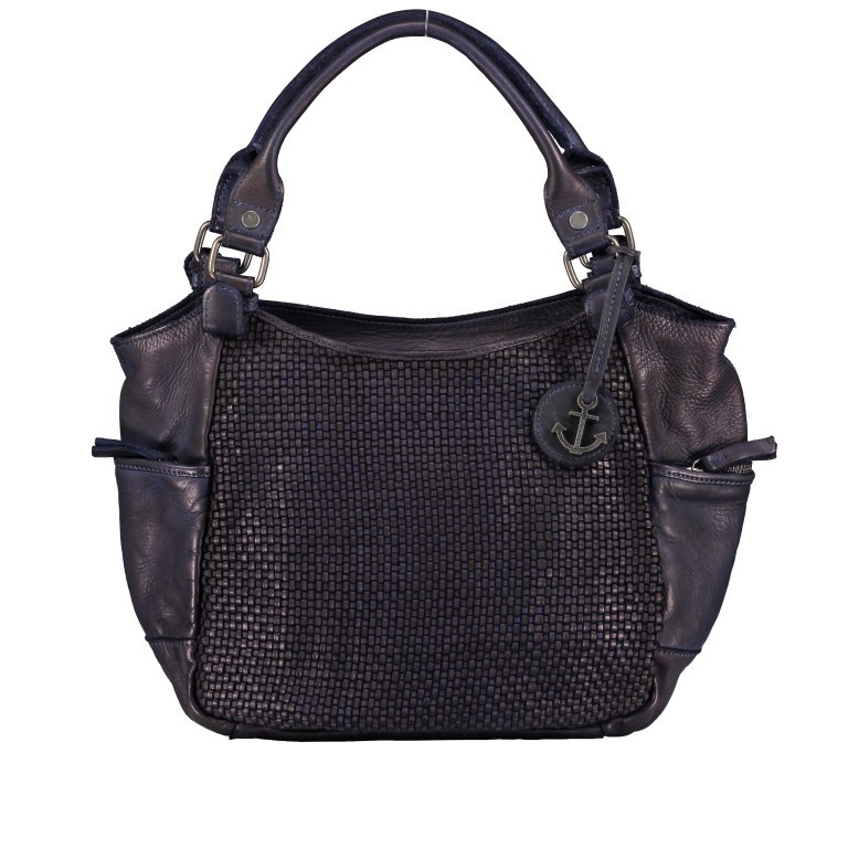 Handtasche Soft-Weaving Milva B3.0055 Midnight Navy, Farbe: blau/petrol, Marke: Harbour 2nd, EAN: 4046478045729, Abmessungen in cm: 30x28x13, Bild 1 von 9