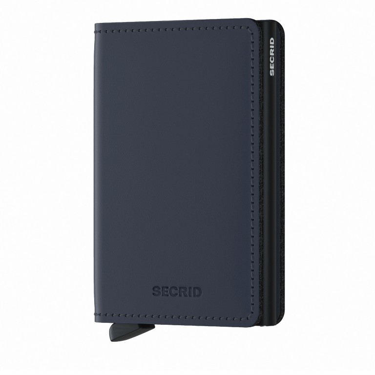 Geldbörse Slimwallet Matte Night Blue, Farbe: blau/petrol, Marke: Secrid, EAN: 8718215287308, Abmessungen in cm: 6.8x10.2x1.6, Bild 1 von 5