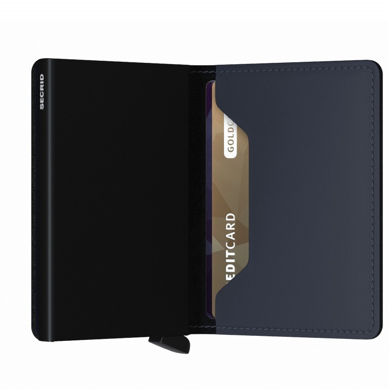 Geldbörse Slimwallet Matte Night Blue, Farbe: blau/petrol, Marke: Secrid, EAN: 8718215287308, Abmessungen in cm: 6.8x10.2x1.6, Bild 4 von 5