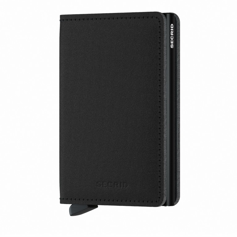 Geldbörse Slimwallet Yard vegan Black, Farbe: schwarz, Marke: Secrid, EAN: 8718215287940, Abmessungen in cm: 6.8x10.2x1.6, Bild 1 von 4