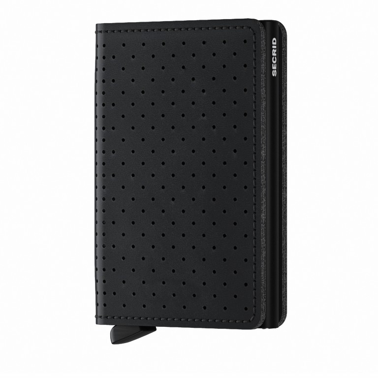 Geldbörse Slimwallet Perforated Black, Farbe: schwarz, Marke: Secrid, EAN: 8718215287032, Abmessungen in cm: 6.8x10.2x1.6, Bild 1 von 4