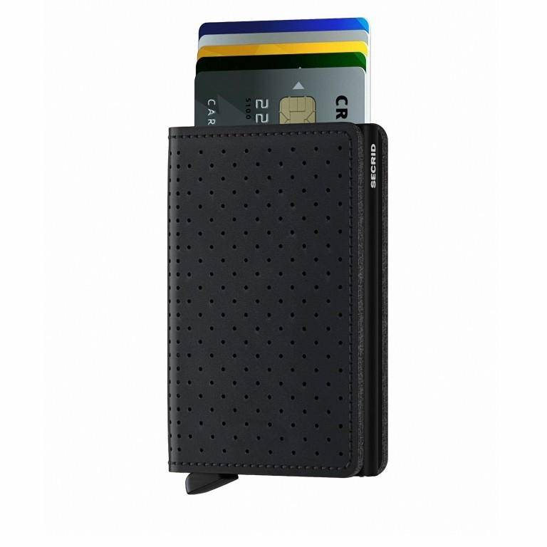 Geldbörse Slimwallet Perforated Black, Farbe: schwarz, Marke: Secrid, EAN: 8718215287032, Abmessungen in cm: 6.8x10.2x1.6, Bild 4 von 4