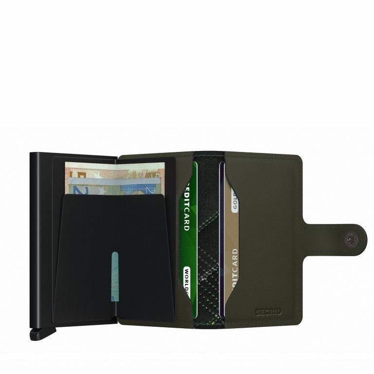 Geldbörse Miniwallet Stitch Linea Lime, Farbe: grün/oliv, Marke: Secrid, EAN: 8718215287971, Abmessungen in cm: 6.8x10.2x2.1, Bild 3 von 5
