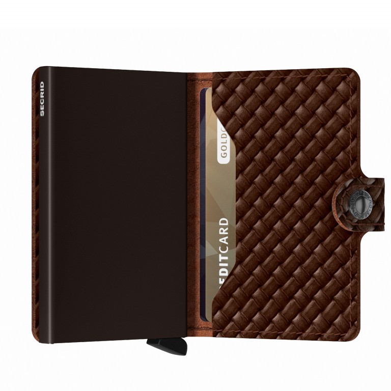 Geldbörse Miniwallet Basket Brown, Farbe: braun, Marke: Secrid, EAN: 8718215288015, Abmessungen in cm: 6.8x10.2x2.1, Bild 4 von 5