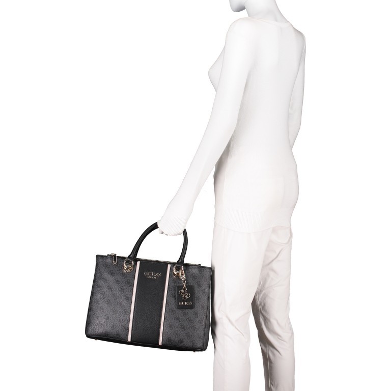 Handtasche Cathleen Coal, Farbe: schwarz, Marke: Guess, EAN: 0190231373018, Abmessungen in cm: 37x26x12, Bild 4 von 10