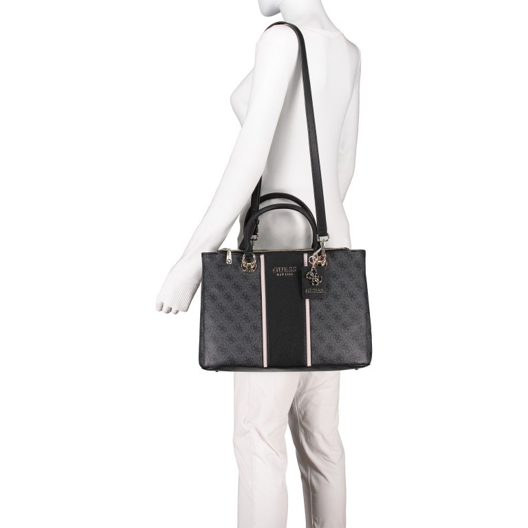 Handtasche Cathleen Coal, Farbe: schwarz, Marke: Guess, EAN: 0190231373018, Abmessungen in cm: 37x26x12, Bild 5 von 10