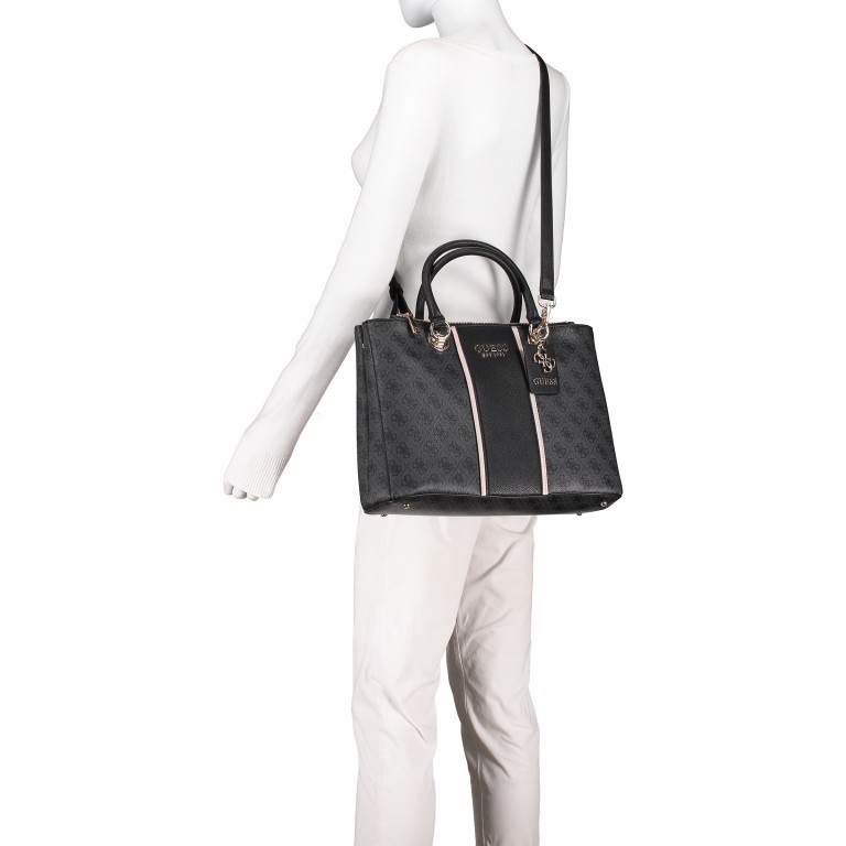 Handtasche Cathleen Coal, Farbe: schwarz, Marke: Guess, EAN: 0190231373018, Abmessungen in cm: 37x26x12, Bild 6 von 10