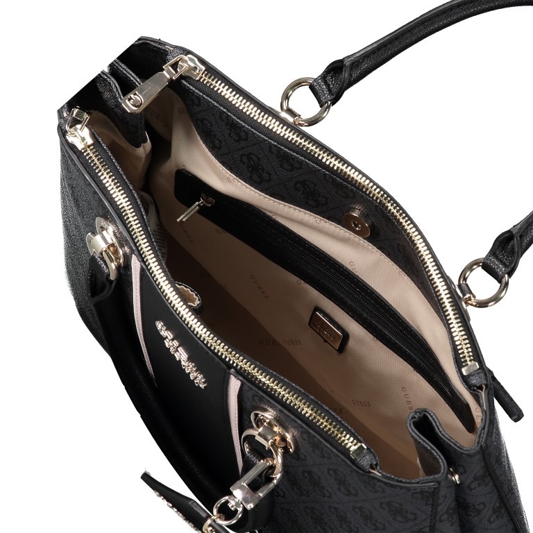 Handtasche Cathleen Coal, Farbe: schwarz, Marke: Guess, EAN: 0190231373018, Abmessungen in cm: 37x26x12, Bild 7 von 10
