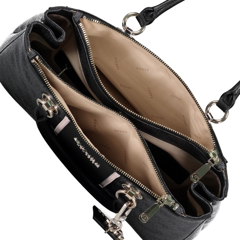 Handtasche Cathleen Coal, Farbe: schwarz, Marke: Guess, EAN: 0190231373018, Abmessungen in cm: 37x26x12, Bild 8 von 10