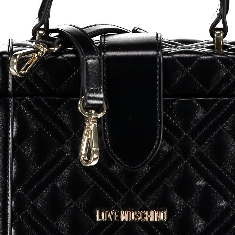 Umhängetasche Borsa Quilted Nappa Schwarz, Farbe: schwarz, Marke: Love Moschino, EAN: 8059826241205, Abmessungen in cm: 19.5x14x6, Bild 8 von 8