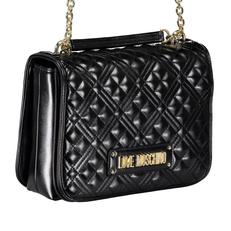 Umhängetasche Borsa Quilted Nappa Schwarz, Farbe: schwarz, Marke: Love Moschino, EAN: 8059826618885, Abmessungen in cm: 26x19x9, Bild 2 von 9