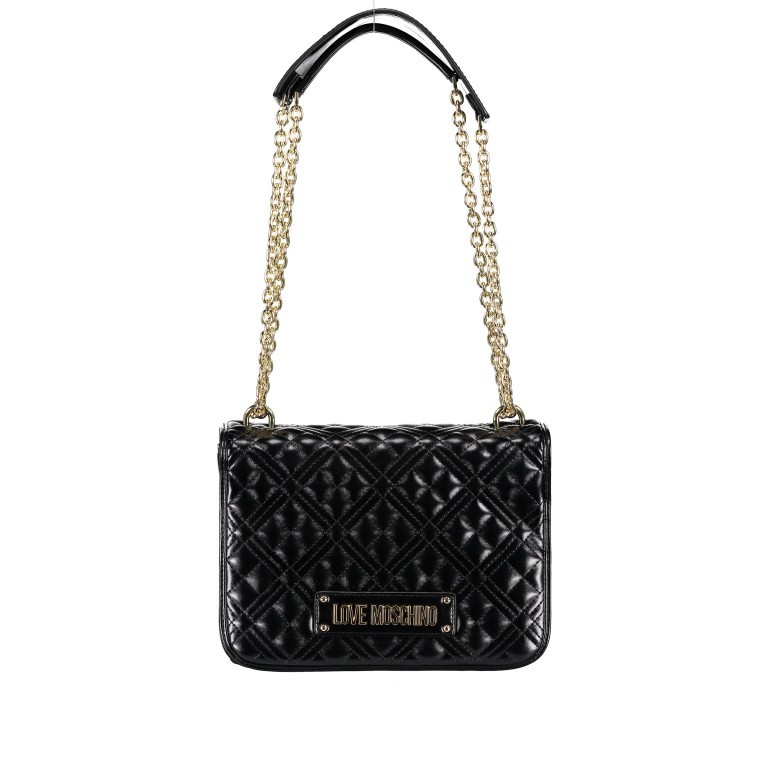 Umhängetasche Borsa Quilted Nappa Schwarz, Farbe: schwarz, Marke: Love Moschino, EAN: 8059826618885, Abmessungen in cm: 26x19x9, Bild 8 von 9