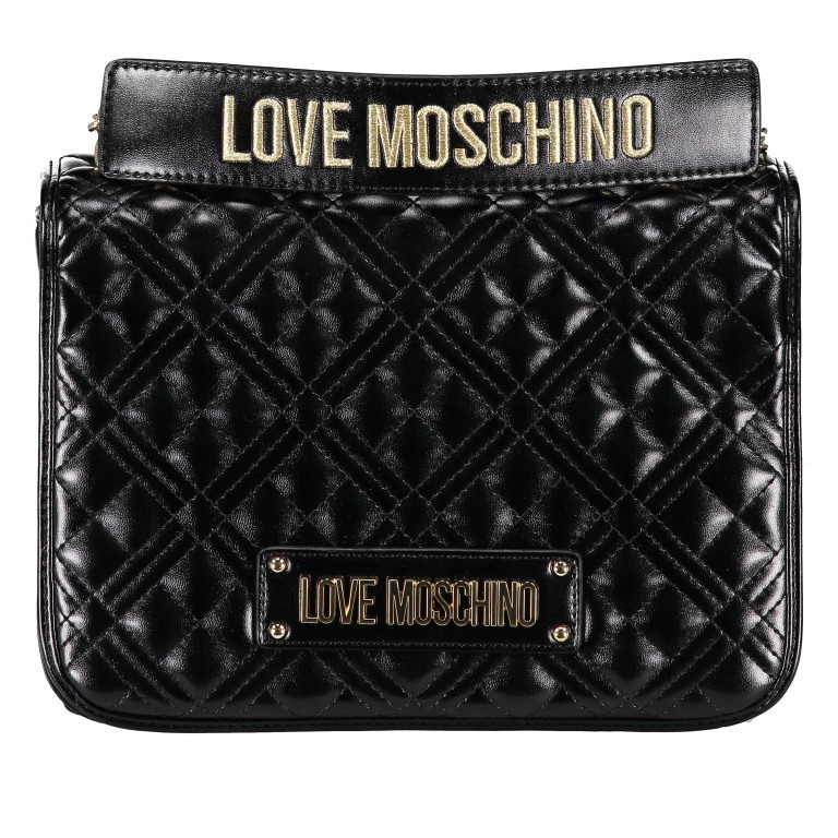 Umhängetasche Borsa Quilted Nappa Schwarz, Farbe: schwarz, Marke: Love Moschino, EAN: 8059826618885, Abmessungen in cm: 26x19x9, Bild 9 von 9