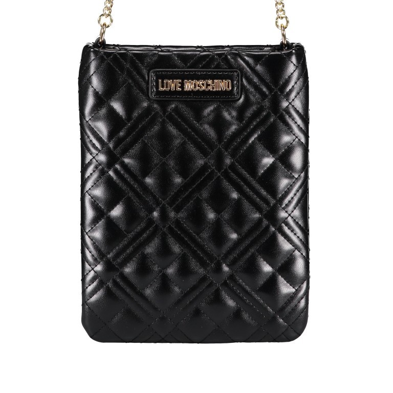 Umhängetasche Borsa Quilted Nappa Schwarz, Farbe: schwarz, Marke: Love Moschino, EAN: 8059826237826, Abmessungen in cm: 15x19x1.5, Bild 1 von 7