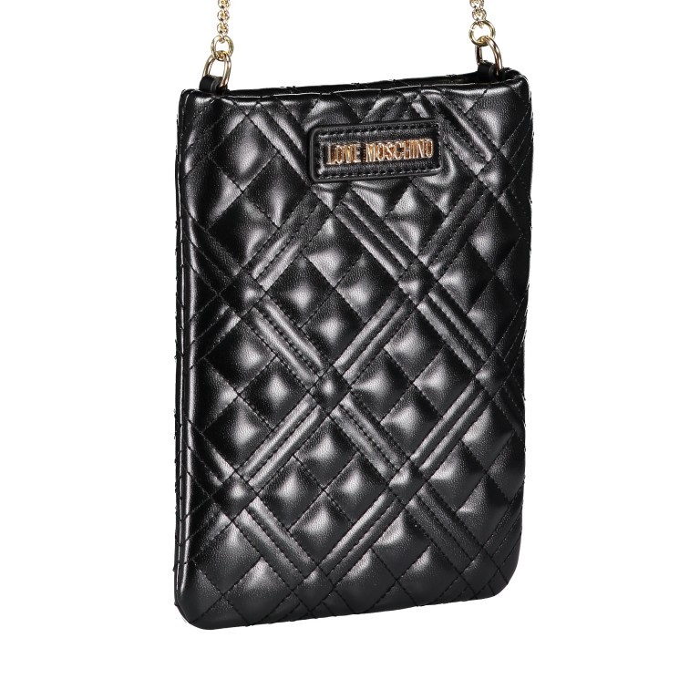 Umhängetasche Borsa Quilted Nappa Schwarz, Farbe: schwarz, Marke: Love Moschino, EAN: 8059826237826, Abmessungen in cm: 15x19x1.5, Bild 2 von 7