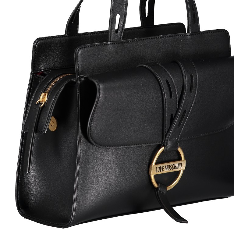 Handtasche Schwarz, Farbe: schwarz, Marke: Love Moschino, EAN: 8059826648769, Bild 9 von 10
