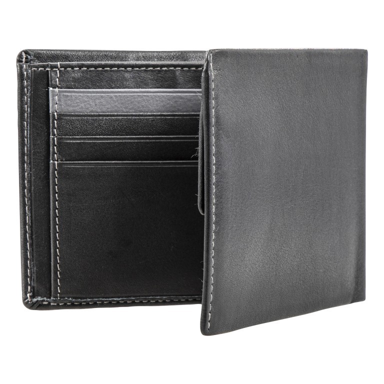 Geldbörse Tinello Gilbrecht Schwarz, Farbe: schwarz, Marke: Maitre, EAN: 4006053087933, Abmessungen in cm: 12.3x9.2x2, Bild 3 von 5