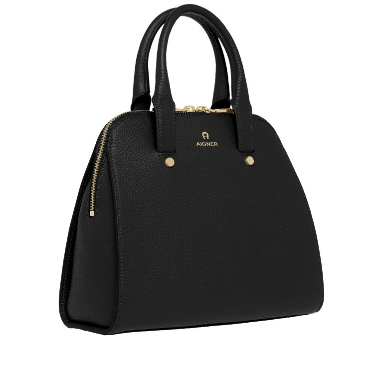 Handtasche Ivy S 135-316 Black Gold, Farbe: schwarz, Marke: AIGNER, EAN: 4055539226717, Abmessungen in cm: 25x21x10, Bild 2 von 7