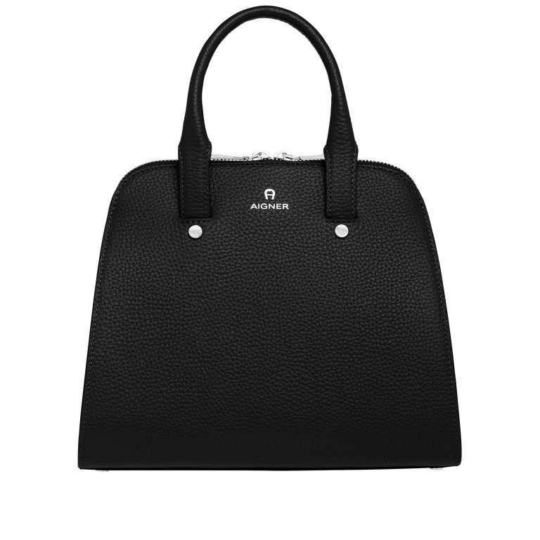 Handtasche Ivy S 135-316 Black Silver, Farbe: schwarz, Marke: AIGNER, EAN: 4055539344404, Abmessungen in cm: 25x21x10, Bild 1 von 7