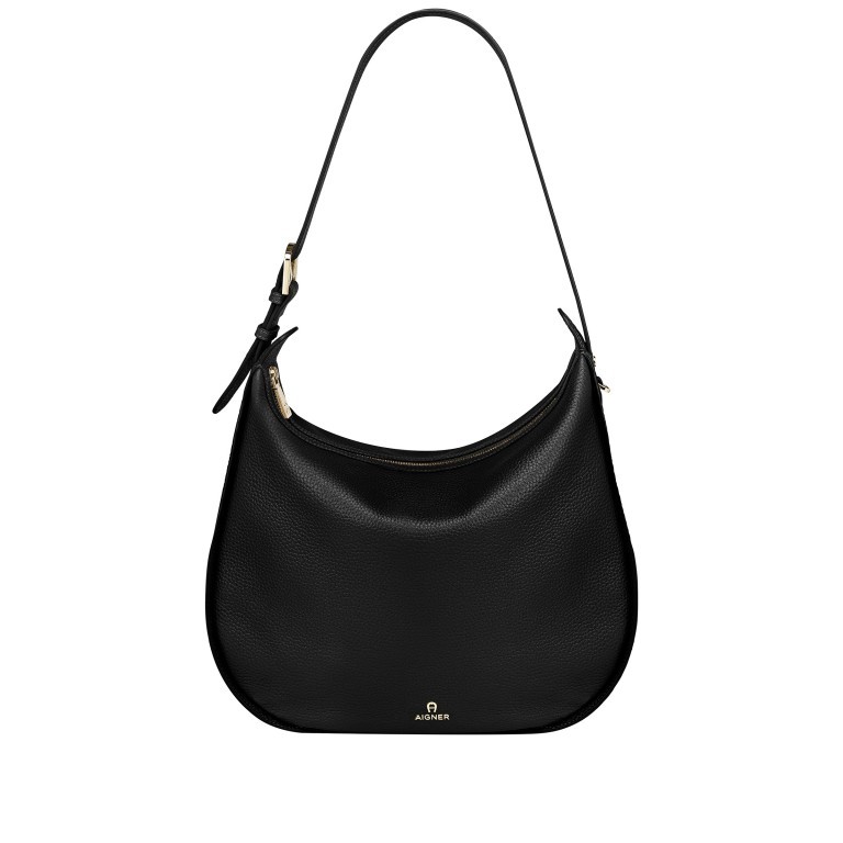 Beuteltasche Ivy M 136-759 Black Gold, Farbe: schwarz, Marke: AIGNER, EAN: 4055539331015, Abmessungen in cm: 36x35x10, Bild 1 von 7