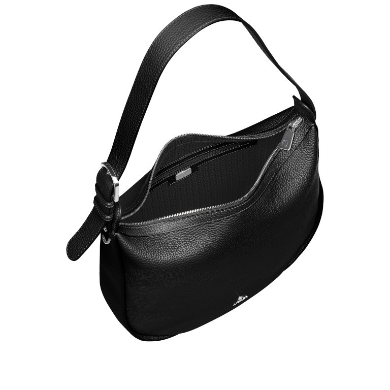 Beuteltasche Ivy M 136-759 Black Silver, Farbe: schwarz, Marke: AIGNER, EAN: 4055539344466, Abmessungen in cm: 36x35x10, Bild 7 von 7