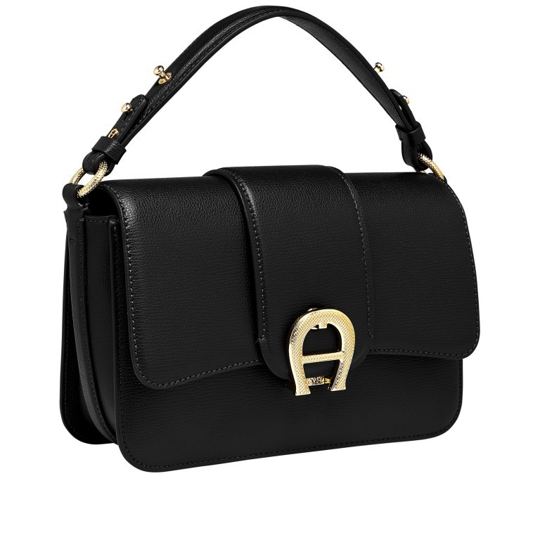 Handtasche Verona 133-784 Black, Farbe: schwarz, Marke: AIGNER, EAN: 4055539329593, Abmessungen in cm: 24x18x8, Bild 2 von 7