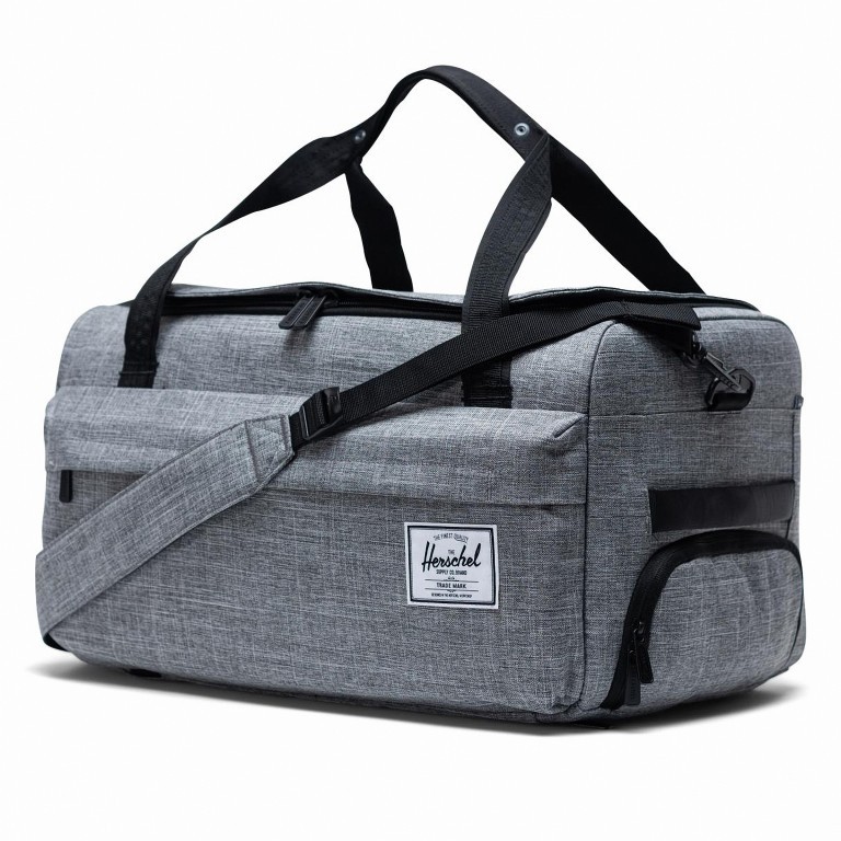 Reisetasche Outfitter Größe 30 Liter Raven Crosshatch, Farbe: schwarz, Marke: Herschel, EAN: 0828432411320, Abmessungen in cm: 51x280x29, Bild 2 von 5