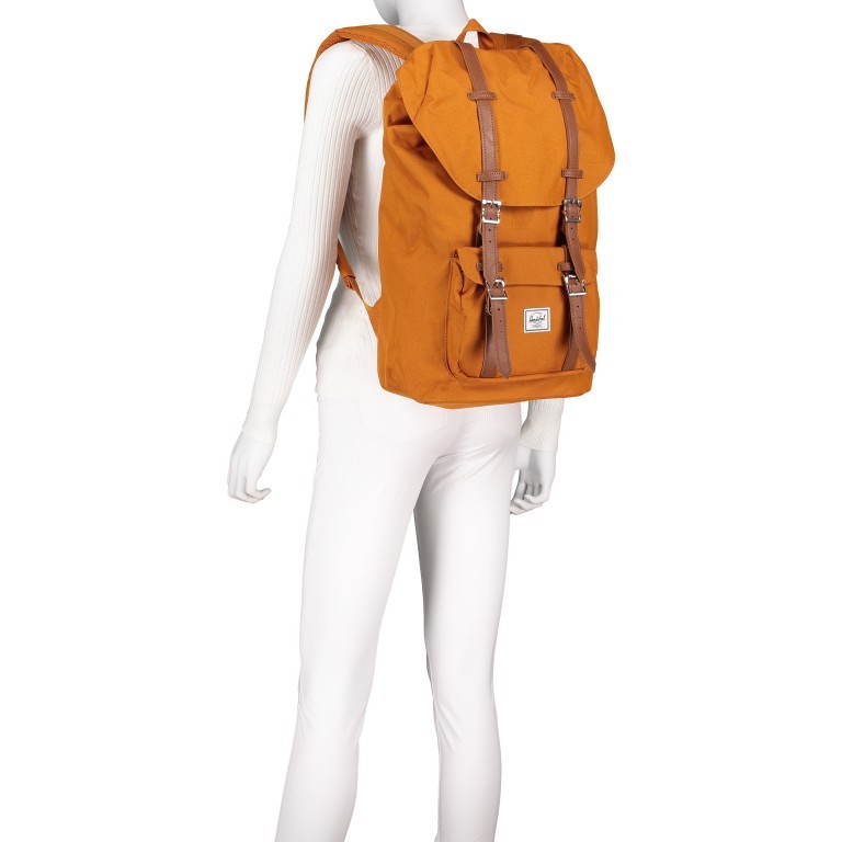 Rucksack Little America Volumen 23 Liter Pumpkin Spice, Farbe: cognac, Marke: Herschel, EAN: 0828432415052, Abmessungen in cm: 28x50x17, Bild 4 von 5